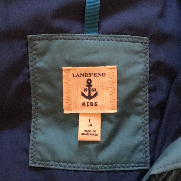 Blue Lands’ End Puffy Vest WORN ONCE - Picture 2 of 4